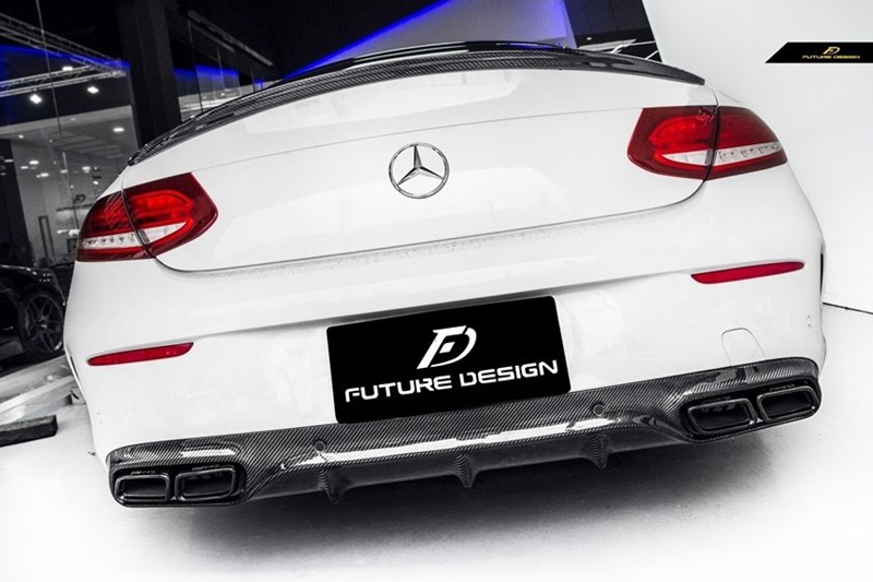 W205 C63 Coupe – C63 style Carbon Rear Diffuser 02
